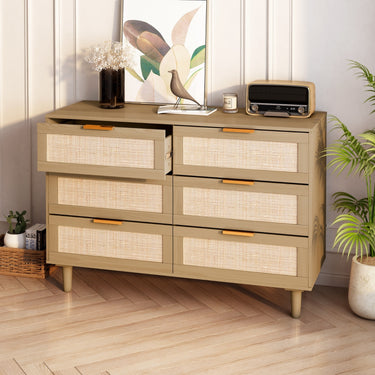 6 Drawers Dresser Rattan